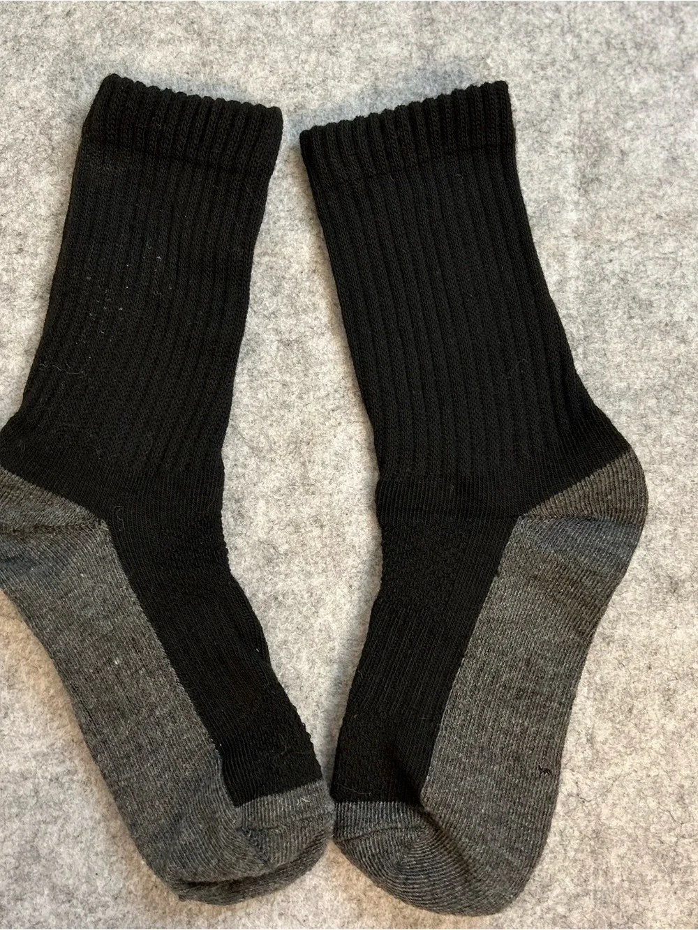 New 12 Pack Boys Tek Gear Calf Length Black Crew Socks Shoe Size 9-3 1/2